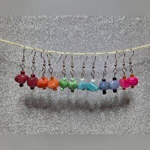 Handmade Crackle Quartz Beaded Earrings